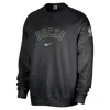 Nike Milwaukee Bucks Standard Issue  Men's Dri-fit Nba Crew-neck Sweatshirt In Black
