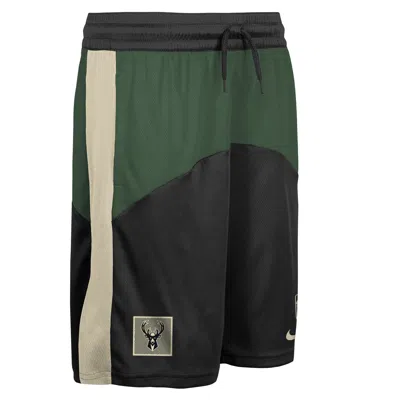 Nike Milwaukee Bucks Starting 5 Big Kids'  Dri-fit Nba Shorts In Black