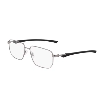 Nike Mini Gunmetal Black Eyeglasses With Clear Demo Lens In Gold