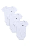 Nike Mini Me 3-pack Bodysuit Set Baby Bodysuits In White