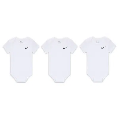 Nike Mini Me Baby Bodysuits (3-pack) In Brown