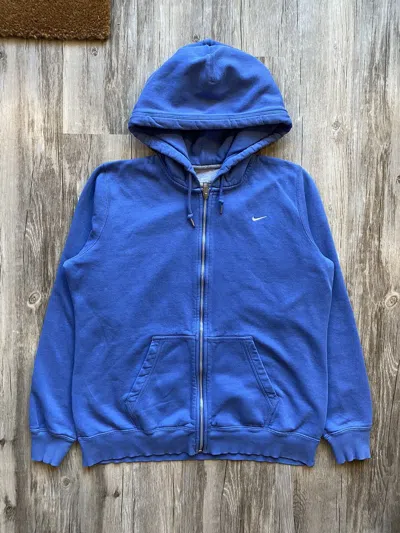 Pre-owned Nike Mini Swoosh Embroidered Essential Hoodie In Light Blue