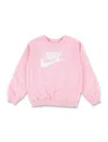 Nike Mini Versatile Cozy Logo Pullover Sweatshirt For Kids In Pink