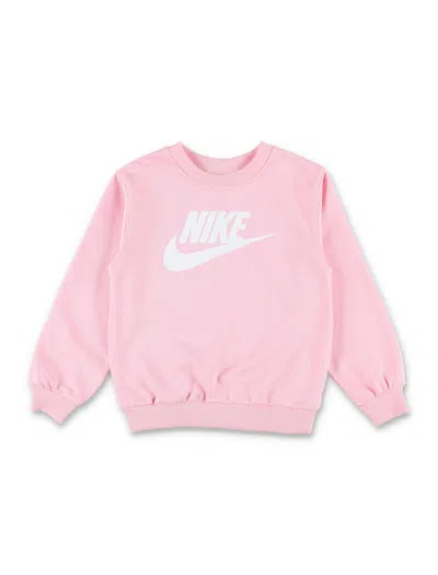 Nike Mini Versatile Cozy Logo Pullover Sweatshirt For Kids In Pink