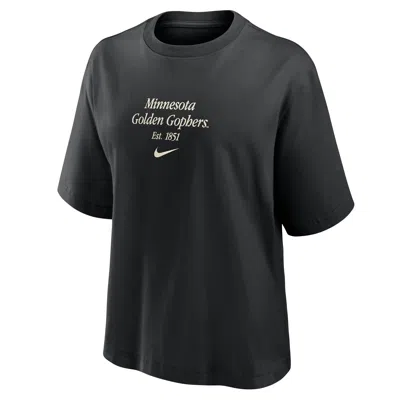 Nike Minnesota Authentics  Women's College Boxy T-shirt In Black