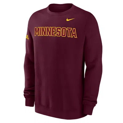 Nike Minnesota Club Fleece  Men's College Crew-neck Sweatshirt In Red