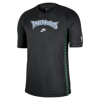Nike Minnesota Timberwolves 2025/26 Hardwood Classics  Men's Nba Dri-fit Short-sleeve Top In Black