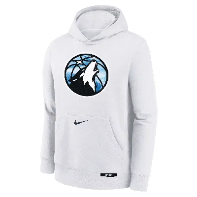 Nike Minnesota Timberwolves Club City Edition Big Kids'  Nba Pullover Hoodie In White