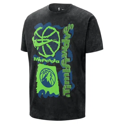 Nike Minnesota Timberwolves Courtside  Men's Nba Max90 T-shirt In Black