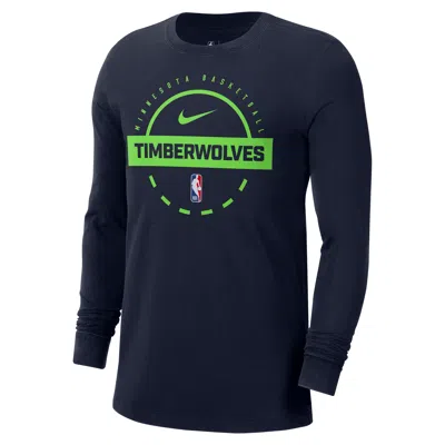 NIKE MINNESOTA TIMBERWOLVES  MEN'S NBA PRACTICE LONG-SLEEVE T-SHIRT,1015744077