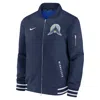 Nike Men's Navy Minnesota Twins Authentic Collection City Connect Full-zip Bomber Jacket In Blue