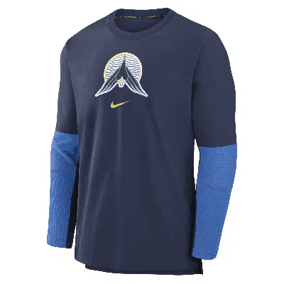 Nike Men's Navy Minnesota Twins 2024 City Connect Authentic Collection Player Tri-blend Performance Pullo