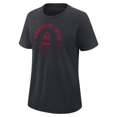 Nike Minnesota Twins Authentic Collection Early Work  Women's Dri-fit Mlb T-shirt In Black