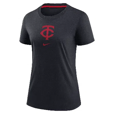 Nike Minnesota Twins Authentic Collection Early Work  Women's Mlb T-shirt In Blue