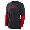 Nike Minnesota Twins Authentic Collection Player  Men's Dri-fit Mlb Pullover Sweatshirt In Blue