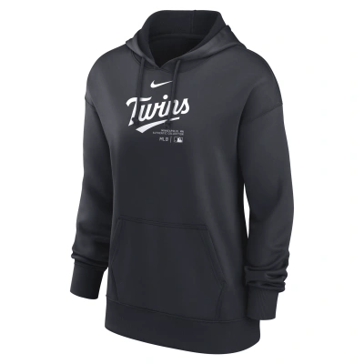Nike Minnesota Twins Authentic Collection Practice  Women's Dri-fit Mlb Pullover Hoodie In Blue