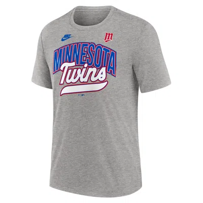Nike Minnesota Twins Cooperstown Retro  Men's Mlb T-shirt In Gray