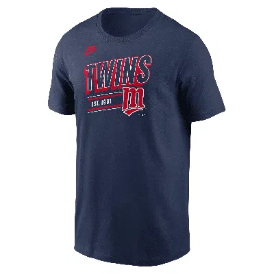 Nike Minnesota Twins Cooperstown Retro  Men's Mlb T-shirt In Blue