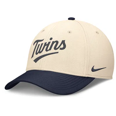 Nike Minnesota Twins Statement Rise Swoosh  Men's Dri-fit Mlb Hat In Brown