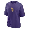 Nike Minnesota Vikings Boxy  Women's Nfl T-shirt In Purple