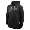 Nike Minnesota Vikings Crucial Catch Sideline  Men's Dri-fit Nfl Pullover Hoodie In Black