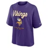 Nike Minnesota Vikings Essential Script Boxy  Women's Nfl T-shirt In Purple
