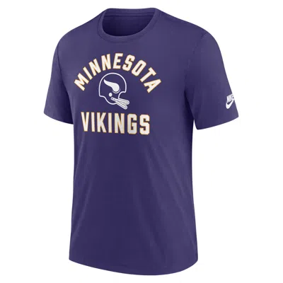 Nike Purple Minnesota Vikings Favorable Timeline Tri-blend T-shirt In Blue