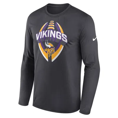 Nike Minnesota Vikings Legend Icon  Men's Dri-fit Nfl Long-sleeve T-shirt In Black