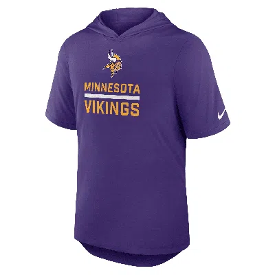 Nike Minnesota Vikings  Men's Dri-fit Nfl Hooded T-shirt In Purple