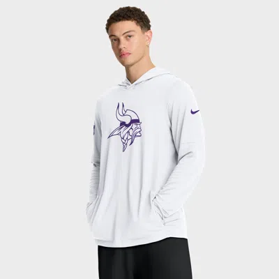 Nike Minnesota Vikings Option Read  Men's Dri-fit Nfl Long-sleeve Hooded Top In White