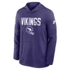 Nike Purple Minnesota Vikings Alt Pack Pass Accuracy Performance Long Sleeve Hoodie T-shirt In Purple