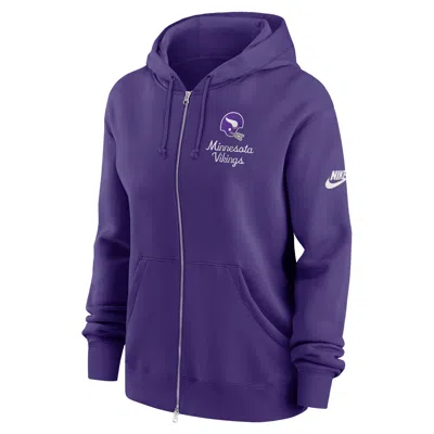 Nike Minnesota Vikings Phoenix Rewind  Women's Nfl Full-zip Hoodie In Purple