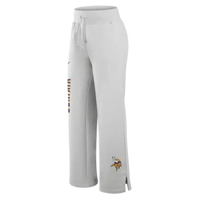 Nike Minnesota Vikings Primetime Phoenix Wide-leg  Women's Nfl Sweatpants In Grey