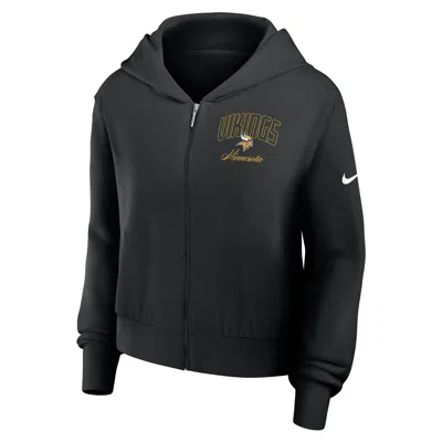 Nike Minnesota Vikings Primetime  Women's Nfl Full-zip Hoodie In Black