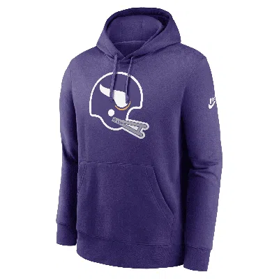 Nike Minnesota Vikings Rewind Club Logo Men's  Men's Nfl Pullover Hoodie In Purple