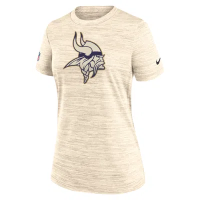 Nike Minnesota Vikings Rivalries Collection Sideline Velocity  Women's Dri-fit Nfl T-shirt In Metallic