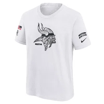 Nike Minnesota Vikings Salute To Service Primary Edge Legend Big Kids'  Dri-fit Nfl T-shirt In White