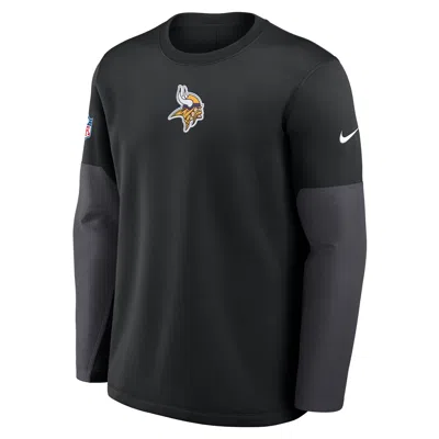 Nike Black Minnesota Vikings Sideline Scripted To Win Performance Long Sleeve T-shirt In Multi