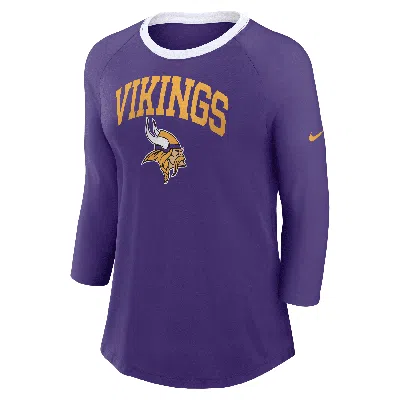 Nike Minnesota Vikings  Women's Nfl 3/4-sleeve T-shirt In Purple