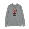 Nike-mlb Men's Hoodie Mlb Logo Therma Performance Pullover Hoodie Safgia Dark Gray Heather