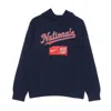 Nike-mlb Men's Hoodie Mlb Team Lettering Club Pullover Hoodie Wasnat Midnight Navy
