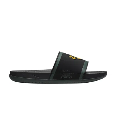 Pre-owned Nike Mlb X Offcourt Slide 'oakland Athletics' In Black