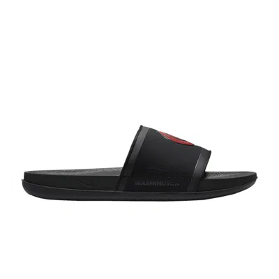 Pre-owned Nike Mlb X Offcourt Slide 'washington Nationals' In Black