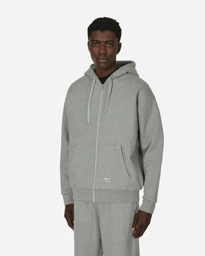 Nike Mmw Full-zip Fleece Hoodie In Grey