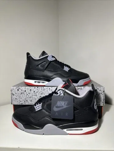 Pre-owned Nike Mns Sz 12 - Air Jordan 4 Bred Reimagined Fv5029-006 Black/fire Red/cement Grey