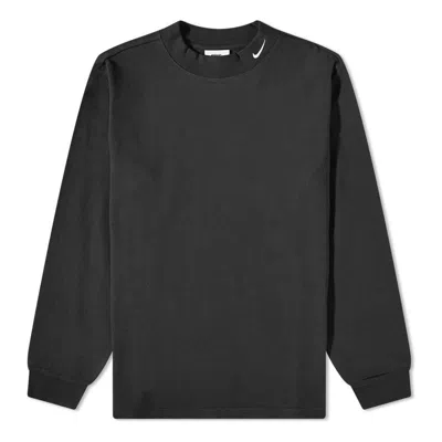 Nike Mock Neck Long-sleeve Shirt In Black