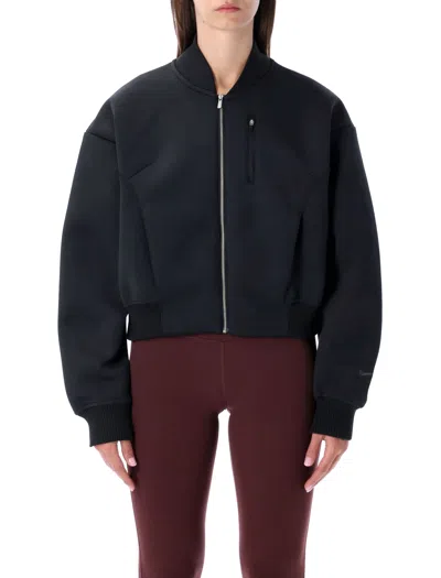 Nike Destroyer Fleece Bomber Jacket In Black