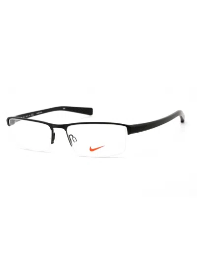 Nike Modern Rectangular Eyeglasses For Unisex In Black