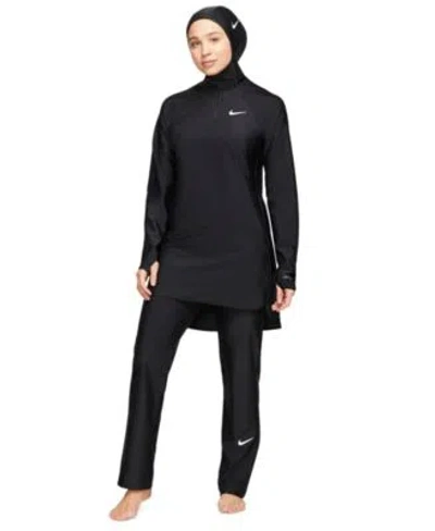 Nike Modest Hijab Swim Tunic Swim Leggings In Midnight Navy