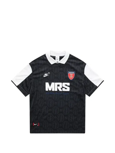 Nike Monogram-pattern Colour-block T-shirt In Black